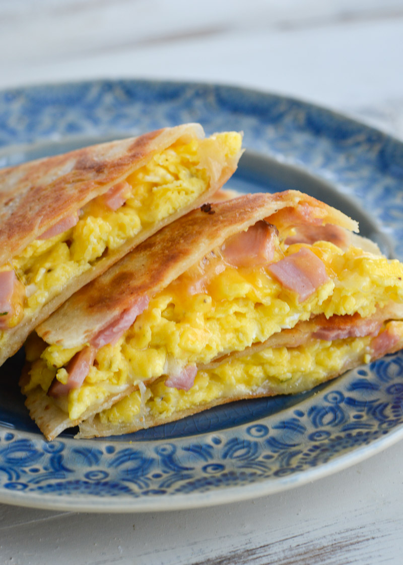 Ham Egg and Cheese Quesadilla - Easy Wrap Recipes